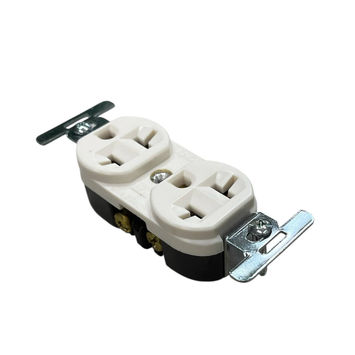 Eagle 2 Gang T-Slot Outlet with Ground 20A 250V CAT 877-IC