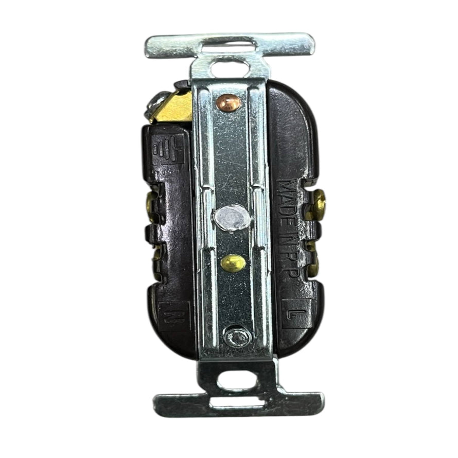Eagle 2 Gang T-Slot Outlet with Ground 20A 250V CAT 877-IC