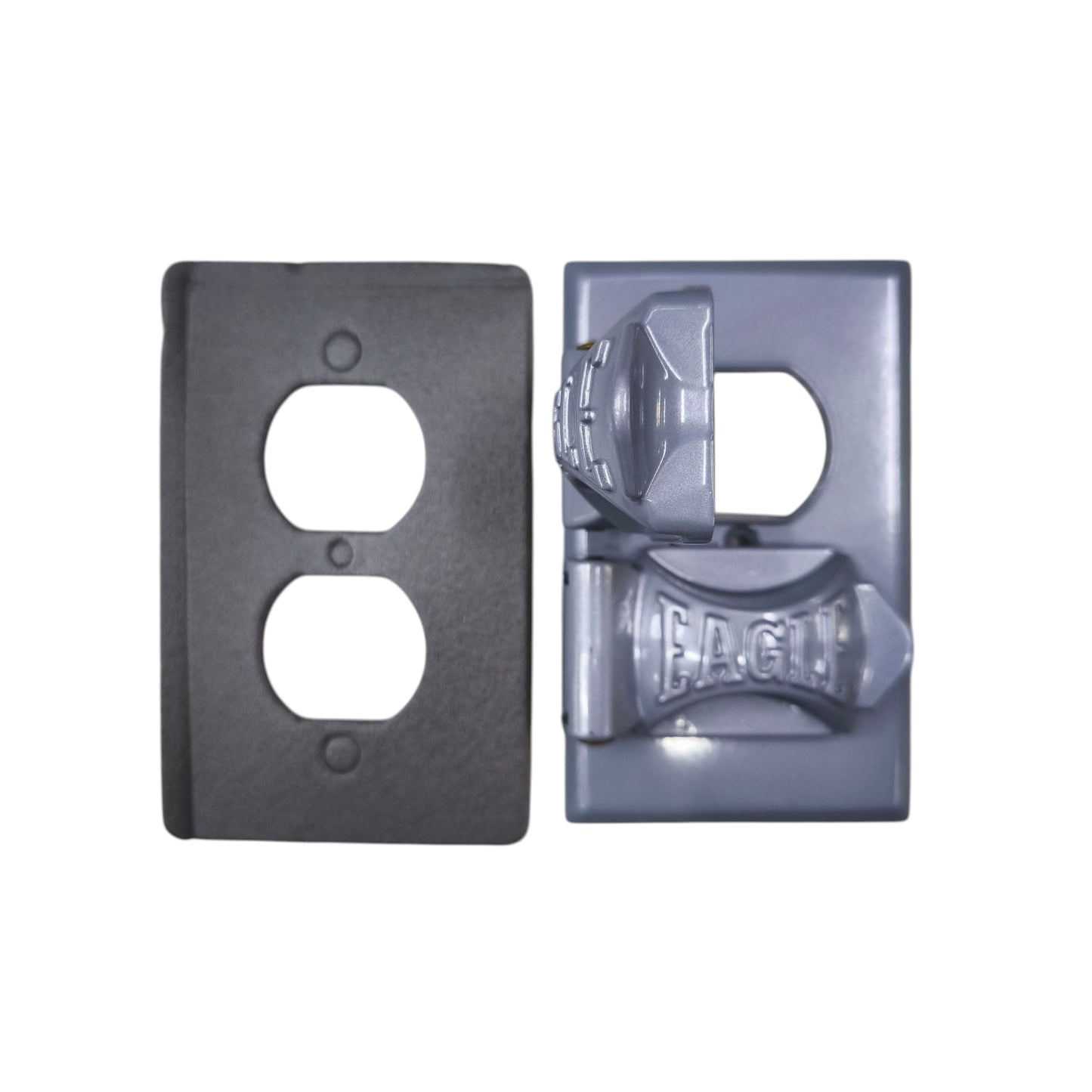 Eagle Weatherproof 2 Gang Plate Cover Gray