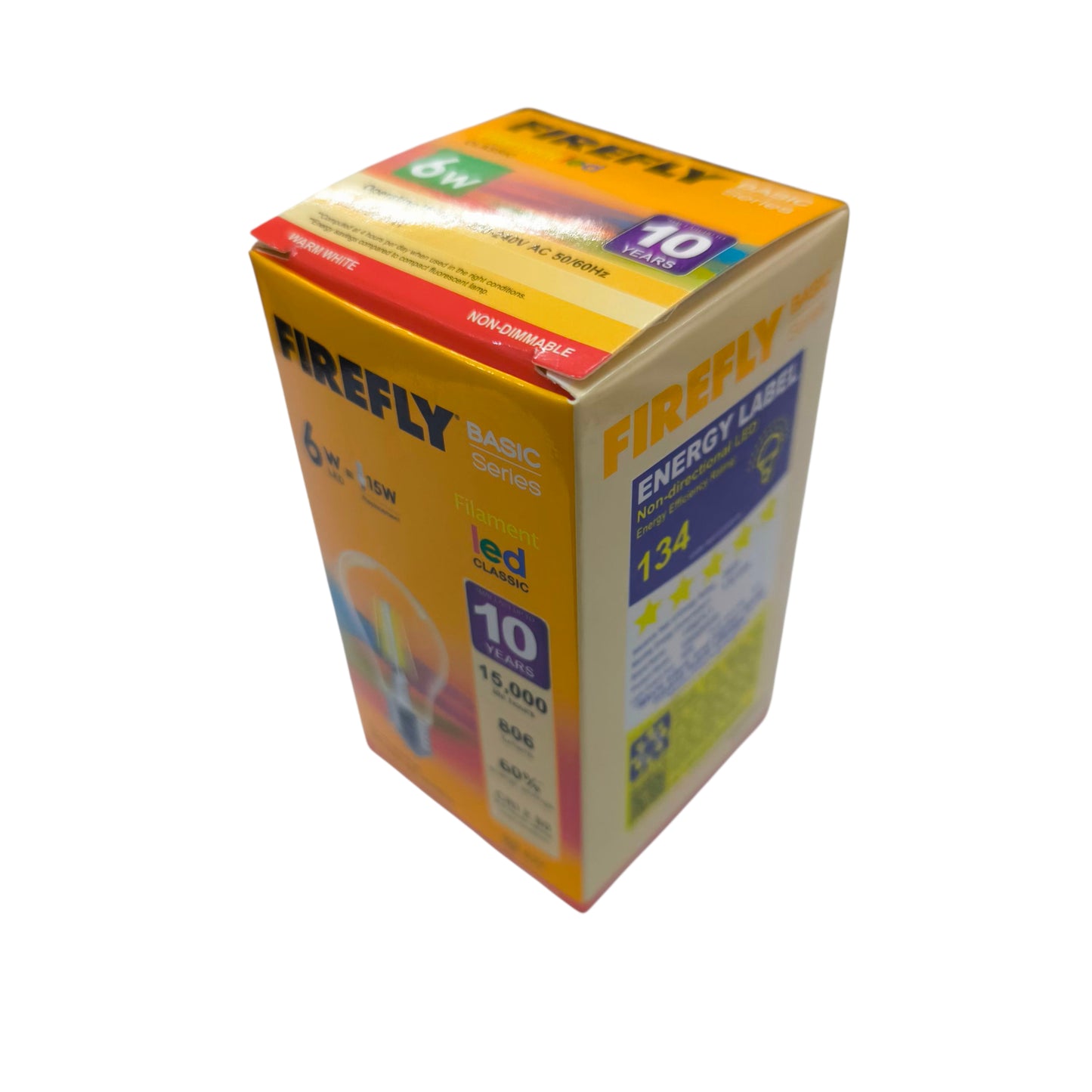 Firefly 6W LED Filament Bulb 3000K Warm White E27 220V EBI906WW