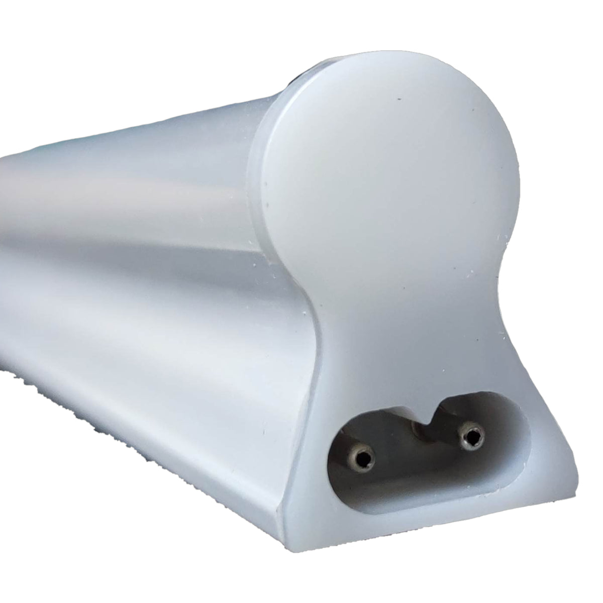 White plastic component with cylindrical end on a white background Firefly 8W T-5 LED Batten 220V 575mm Daylight 6500K EBTST5DL308 Electx Electrical Supply