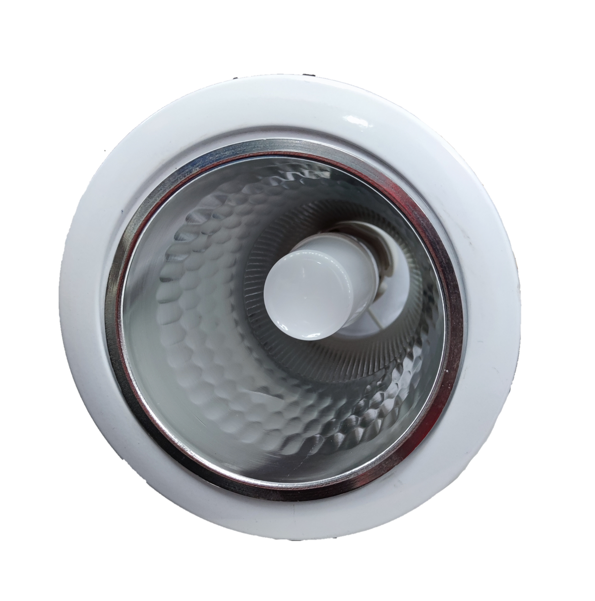 Omni & Firefly 4 inch LED pinlight housing ceiling light with reflective interior and white trim
