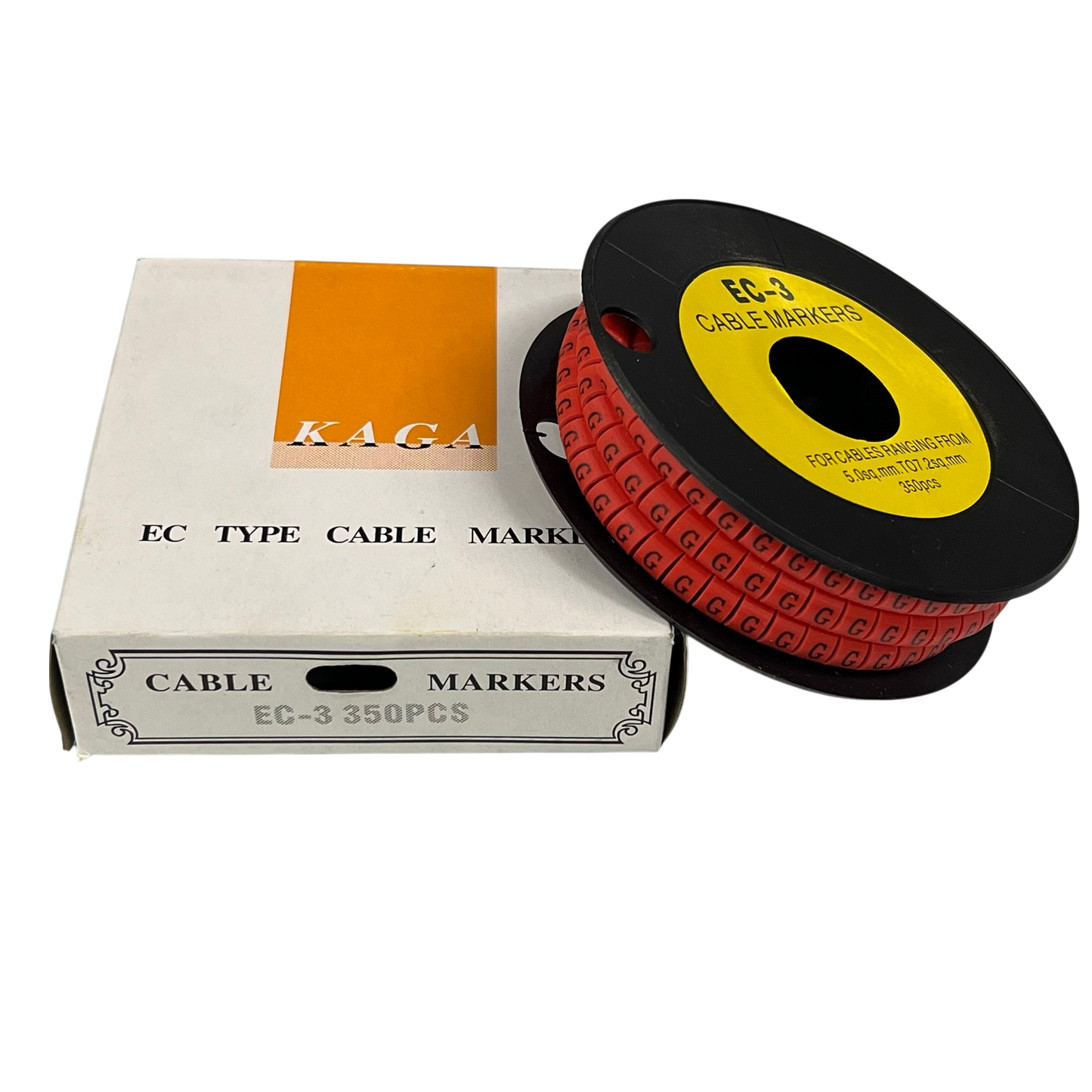 Grippes (G) Cable Marker Red 5.0mm to 7.2mm 350pcs