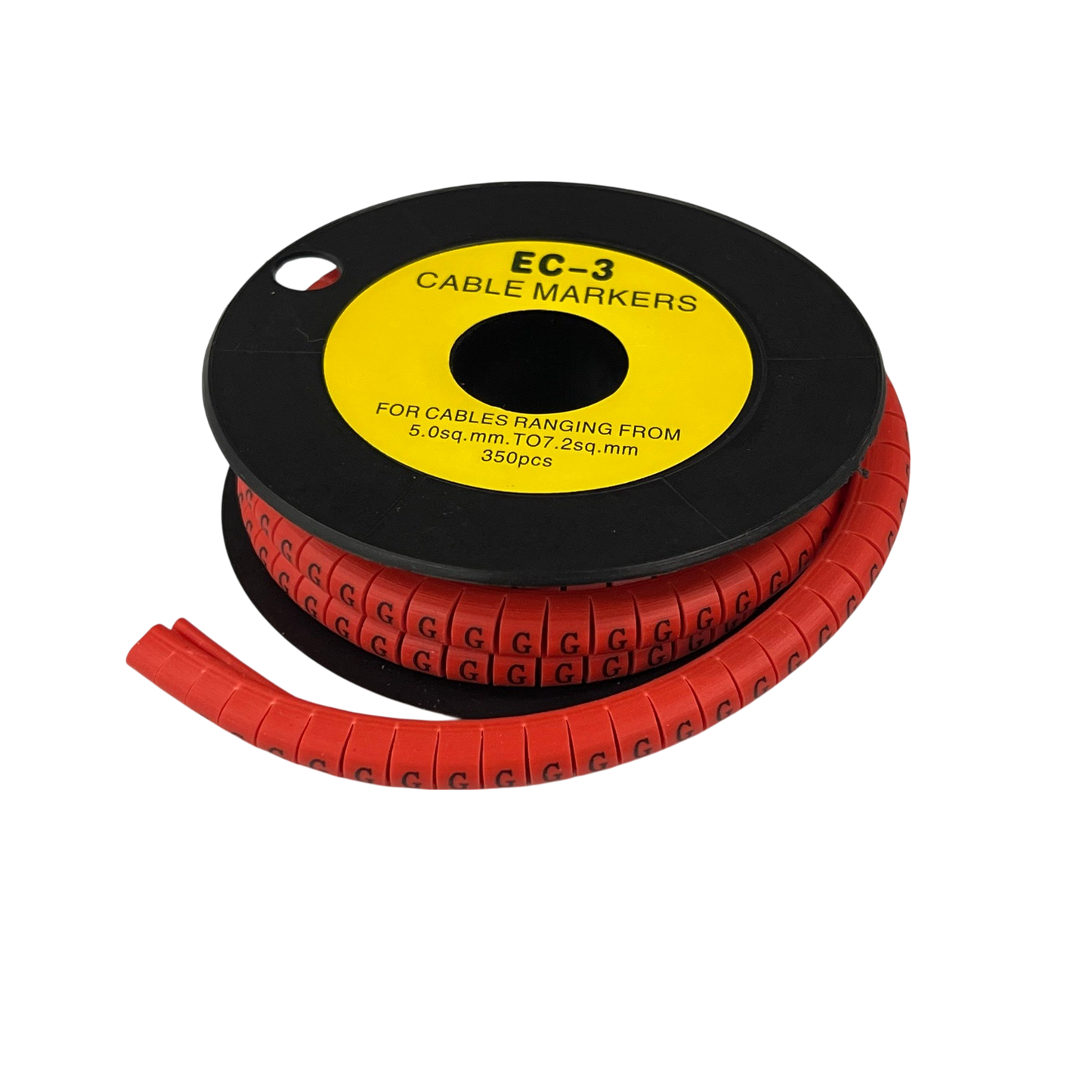 Grippes (G) Cable Marker Red 5.0mm to 7.2mm 350pcs