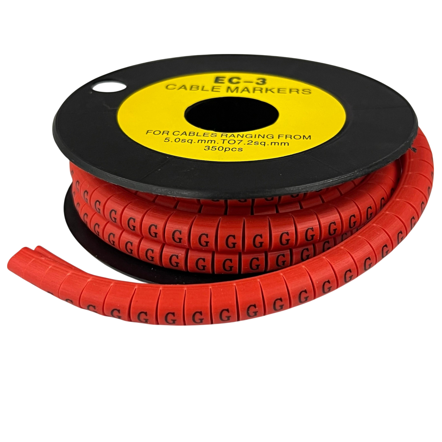 Grippes (G) Cable Marker Red 5.0mm to 7.2mm 350pcs