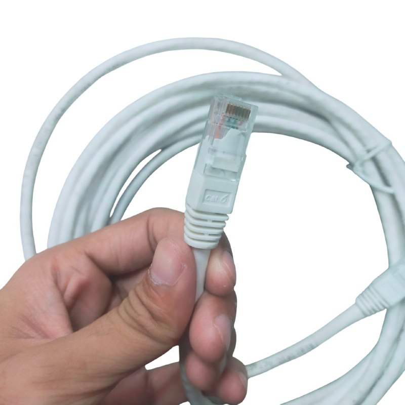 Grippes Cat 6 UTP Patch Cord Cable 24AWG 4Pairs 6 Meters White