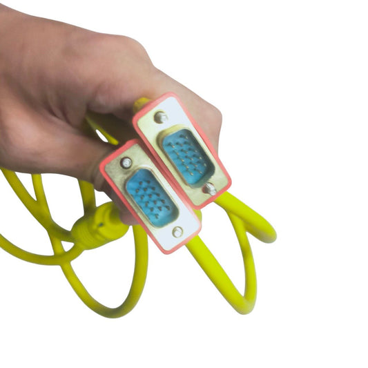 Grippes VGA Male to Male 3 Meters Durable and Reliable Adapter Yellow