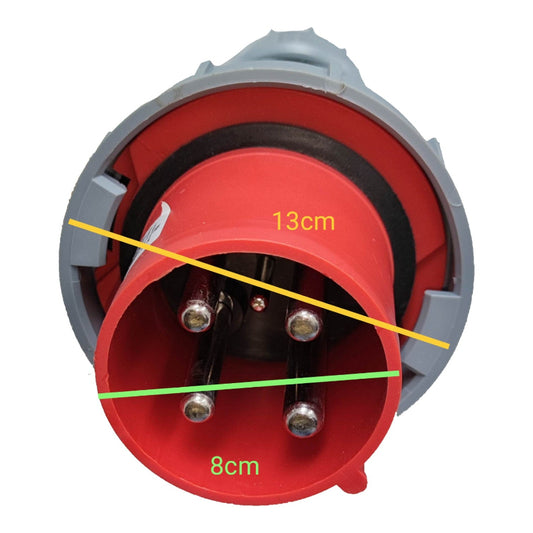 Grippes 125A 3P+E Industrial Plug 380V - 415V AC Connector Type ( 4Pins) IEC60309-2 #442 Electx Electrical Supply