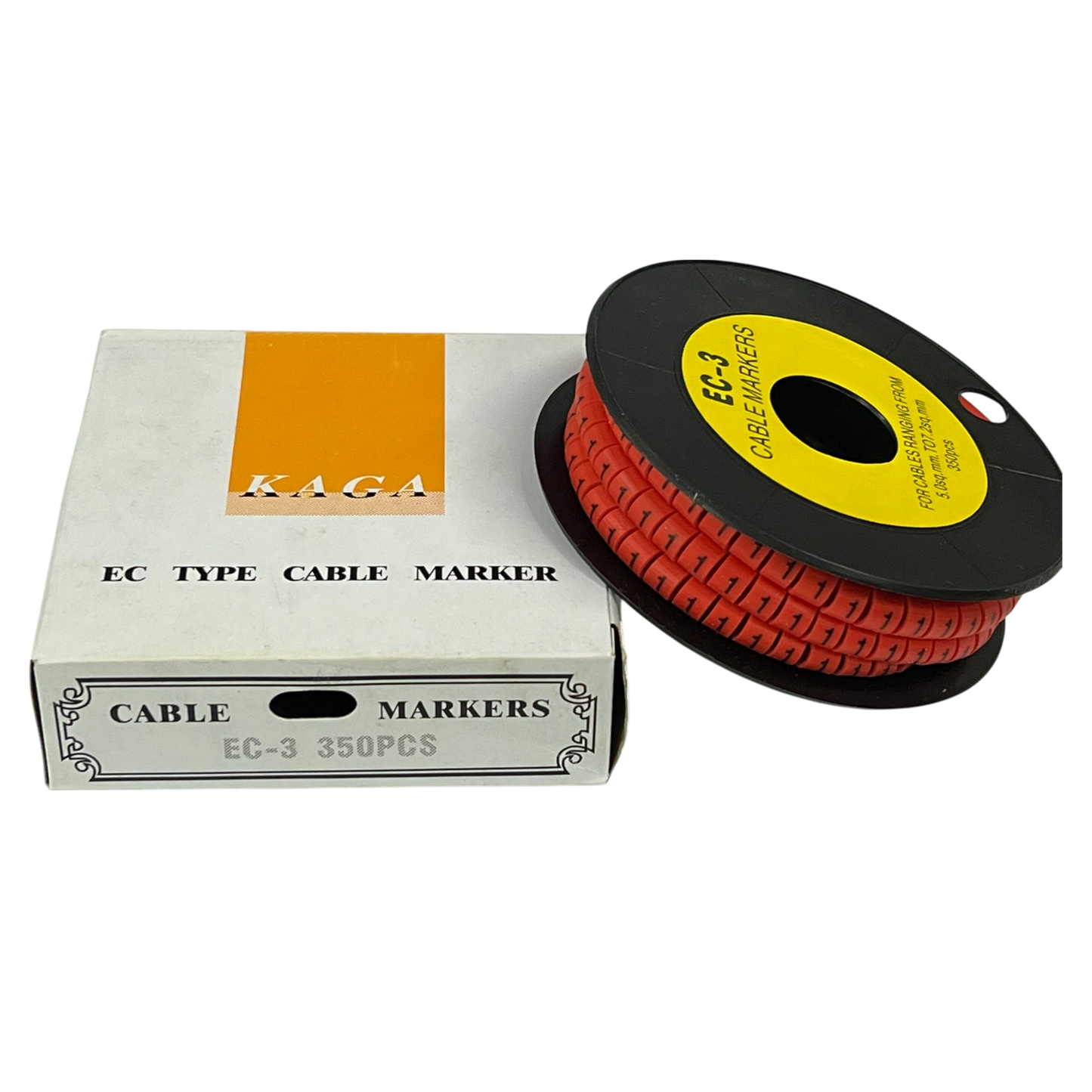 Grippes (1) Cable Marker Red 5.0mm to 7.2mm 350pcs