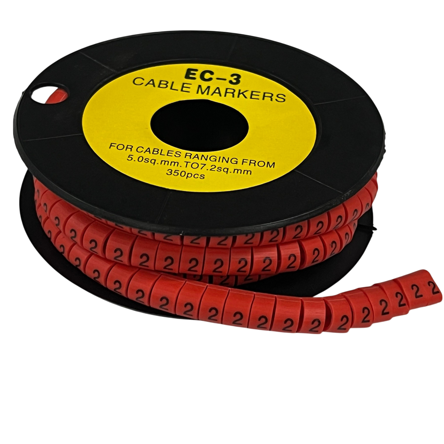 Grippes (2) Cable Marker Red 5.0mm to 7.2mm 350pcs EC-3R(2)