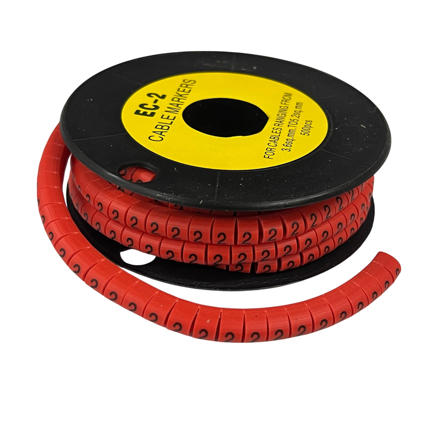 Grippes (2) Cable Marker 3.6mm to 5.2mm 500pcs per Roll Red