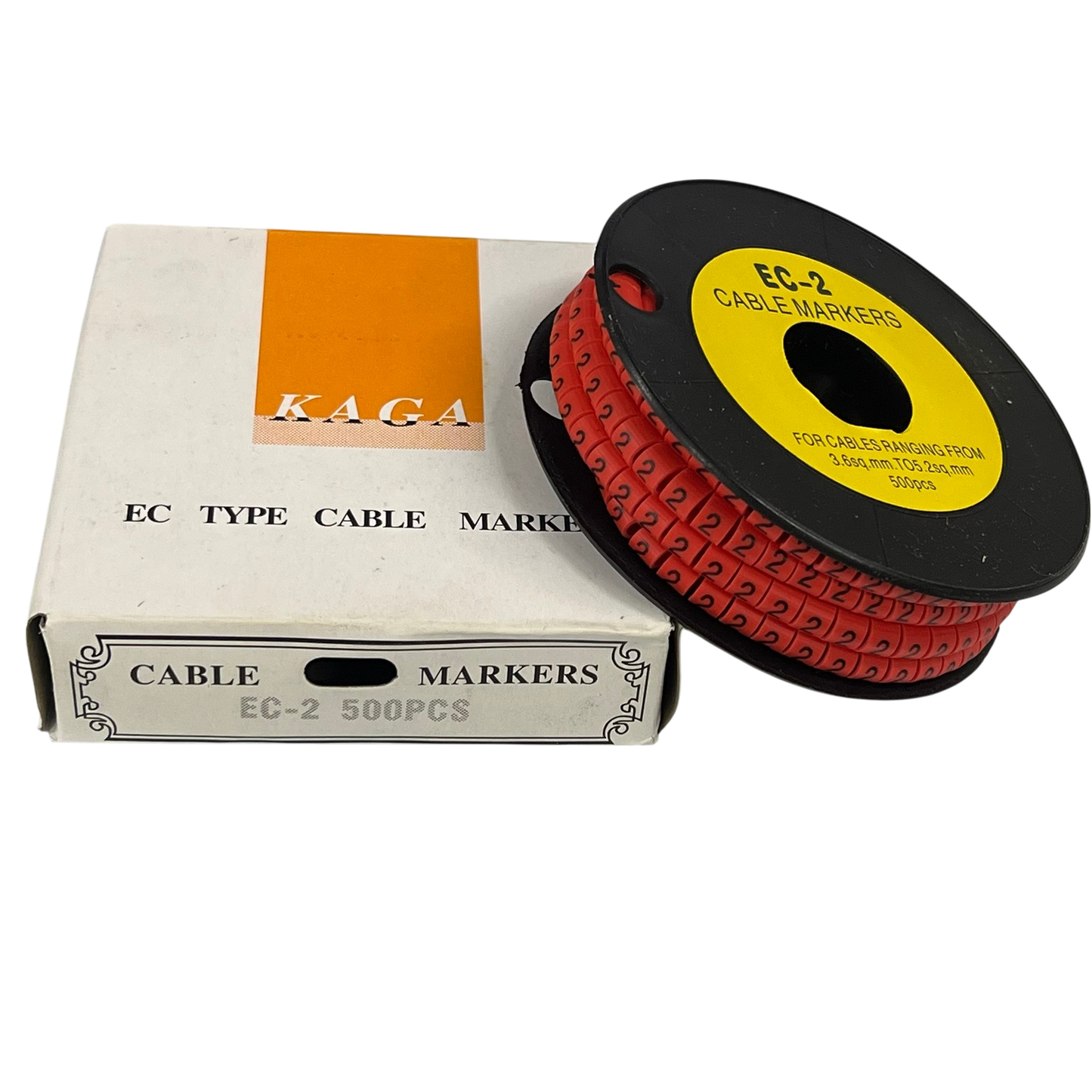 Grippes (2) Cable Marker 3.6mm to 5.2mm 500pcs per Roll Red