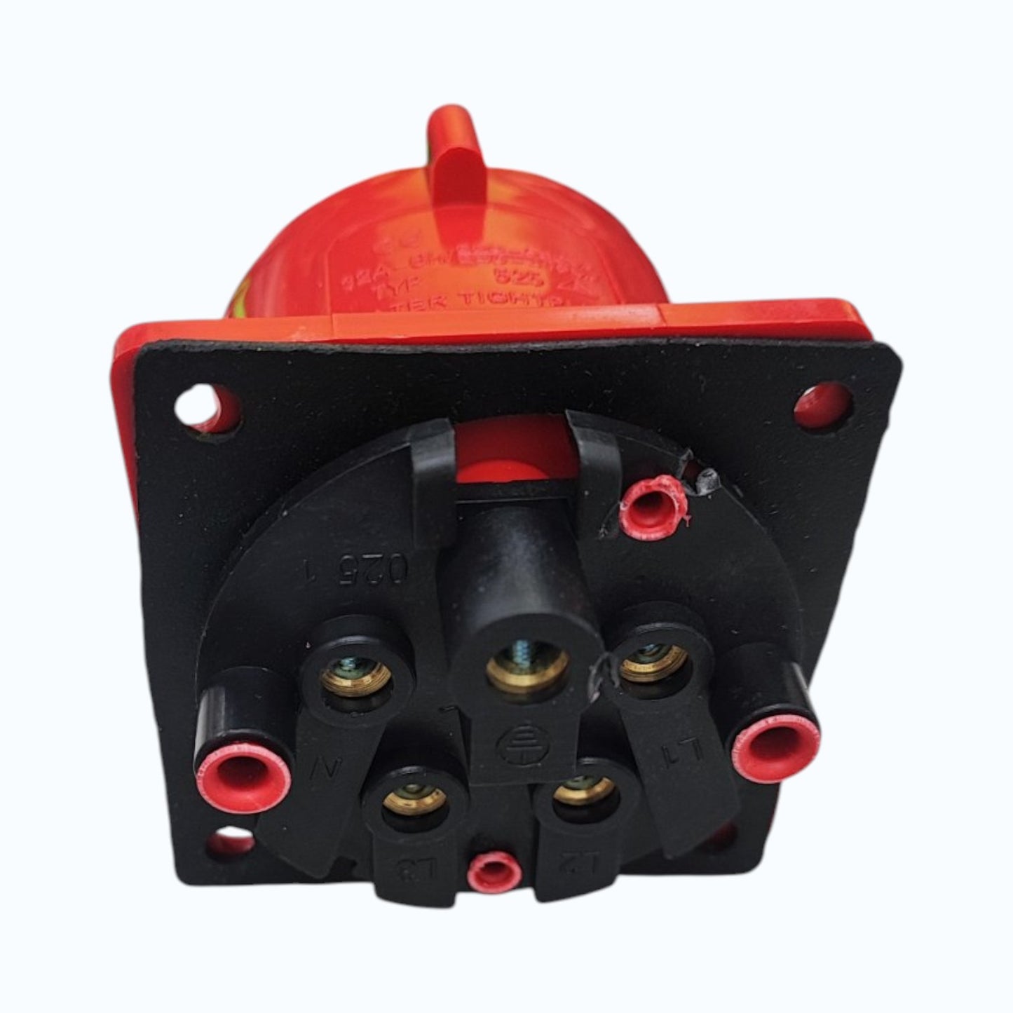 Grippes 32A 3P+N+E 220V-415V Industrial Male Plug Chassis Type , Industrial Panel-Mount Male Socket P65 Weatherproof