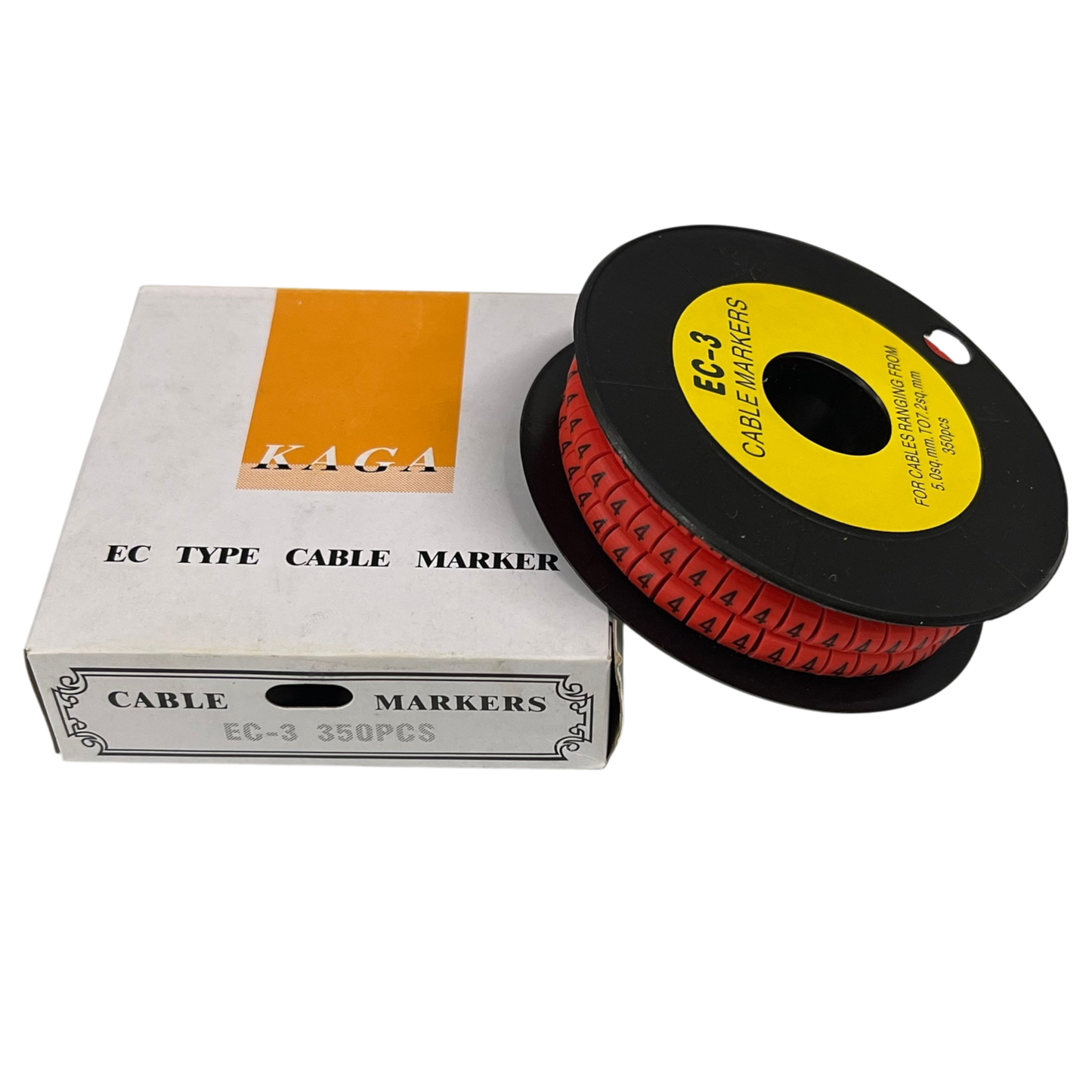 Grippes (4) Cable Marker Red 5.0mm to 7.2mm 350pcs