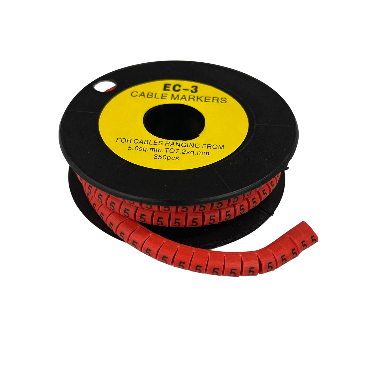 Grippes (5) Cable Marker Red 5.0mm to 7.2mm 350pcs
