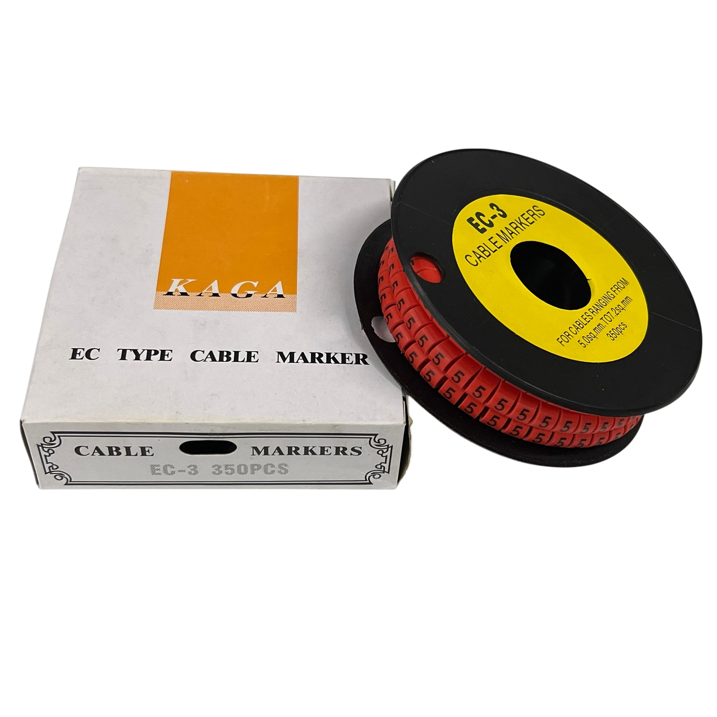 Grippes (5) Cable Marker Red 5.0mm to 7.2mm 350pcs
