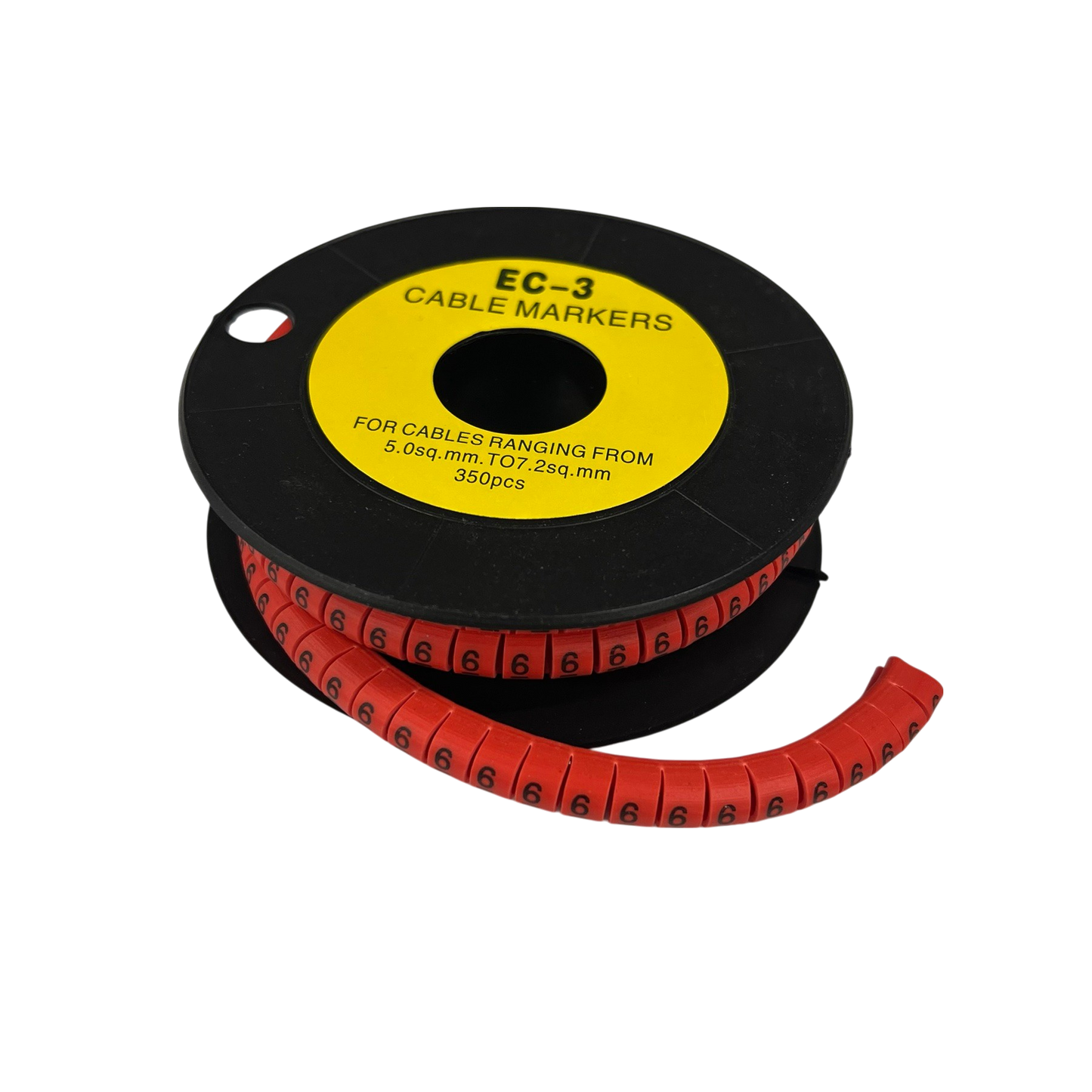 Grippes (6) Cable Marker Red 5.0mm to 7.2mm 350pcs