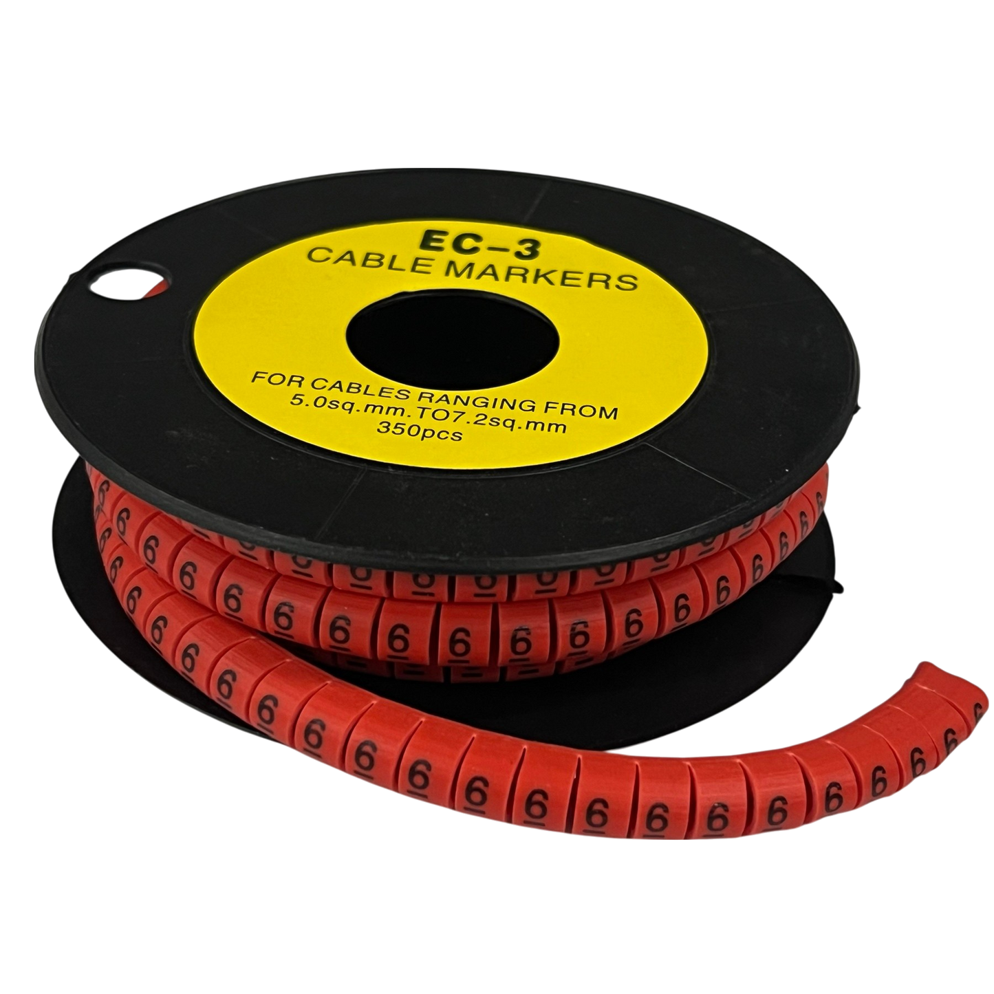 Grippes (6) Cable Marker Red 5.0mm to 7.2mm 350pcs