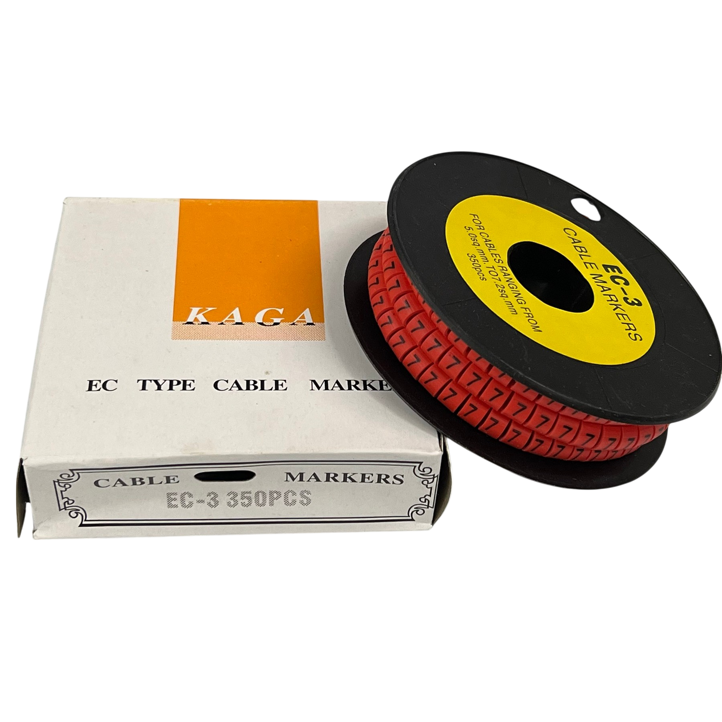 Grippes (7) Cable Marker Red 5.0mm to 7.2mm 350pcs
