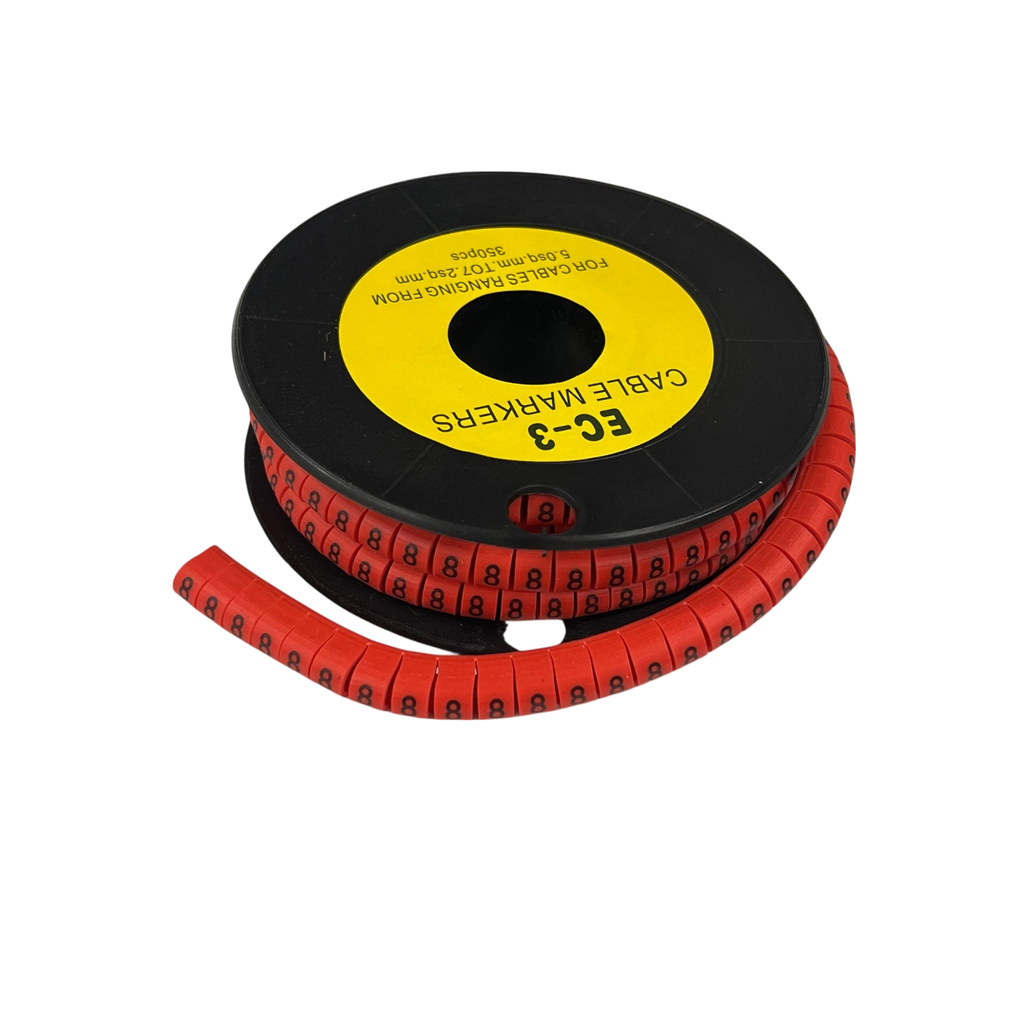 Grippes (8) Cable Marker Red 5.0mm to 7.2mm 350pcs