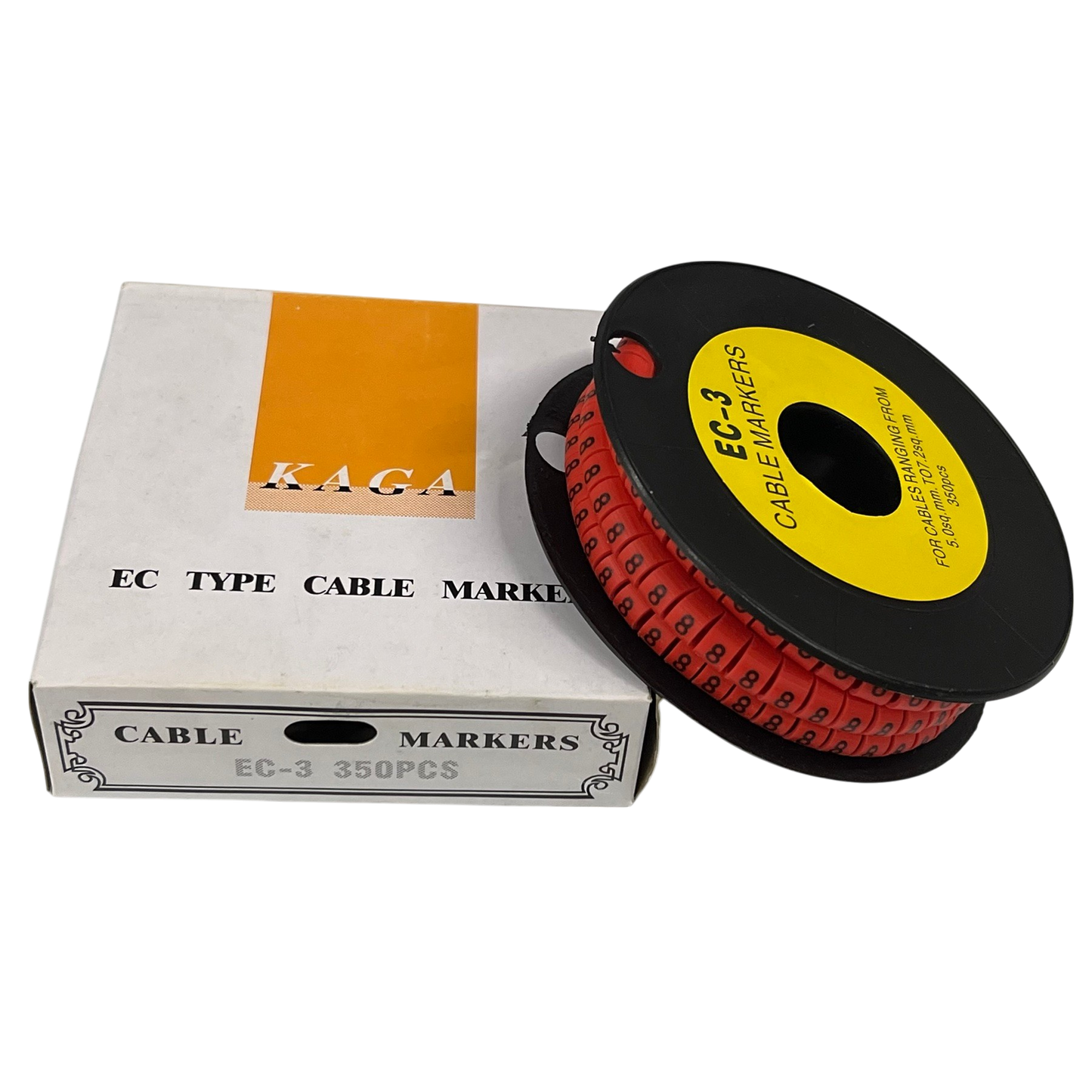 Grippes (8) Cable Marker Red 5.0mm to 7.2mm 350pcs