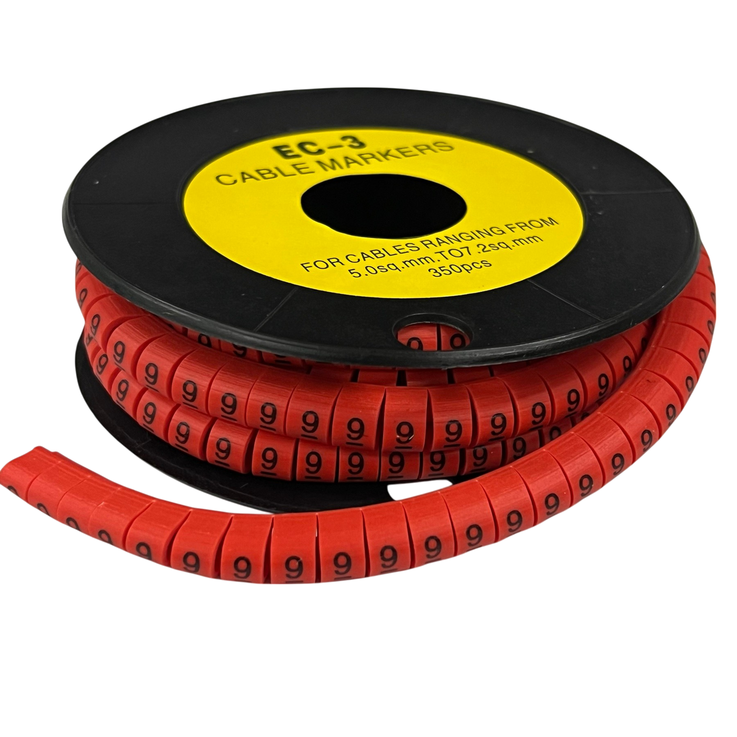 Grippes (9) Cable Marker Red 5.0mm to 7.2mm 350pcs