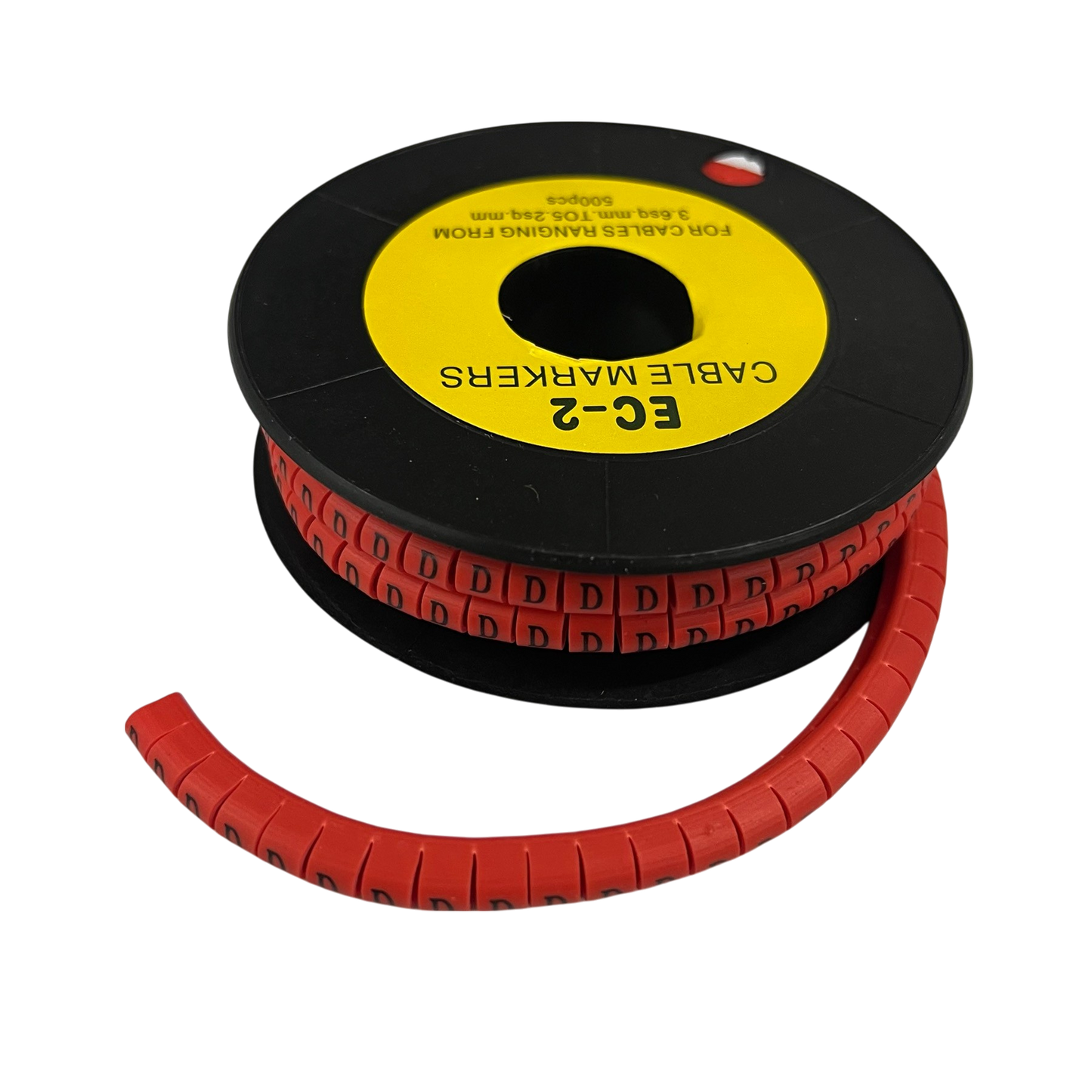 Grippes (D) Cable Marker 3.6mm to 5.2mm 500pcs per Roll Red