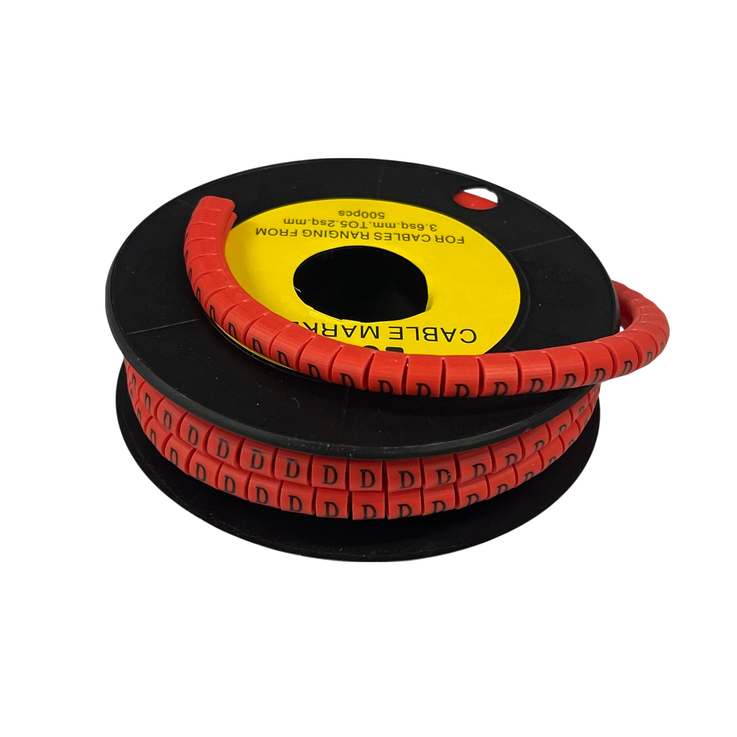 Grippes (D) Cable Marker 3.6mm to 5.2mm 500pcs per Roll Red