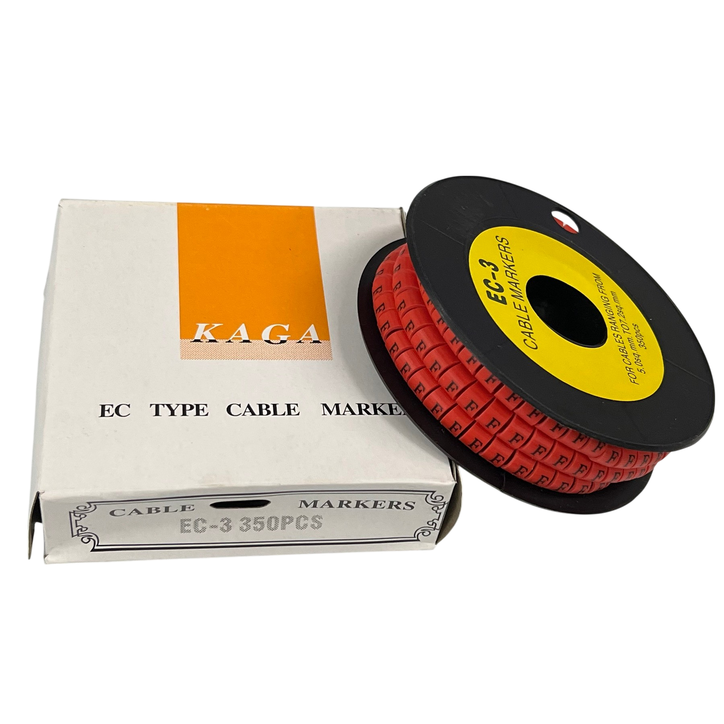 Grippes (F) Cable Marker Red 5.0mm to 7.2mm 350pcs
