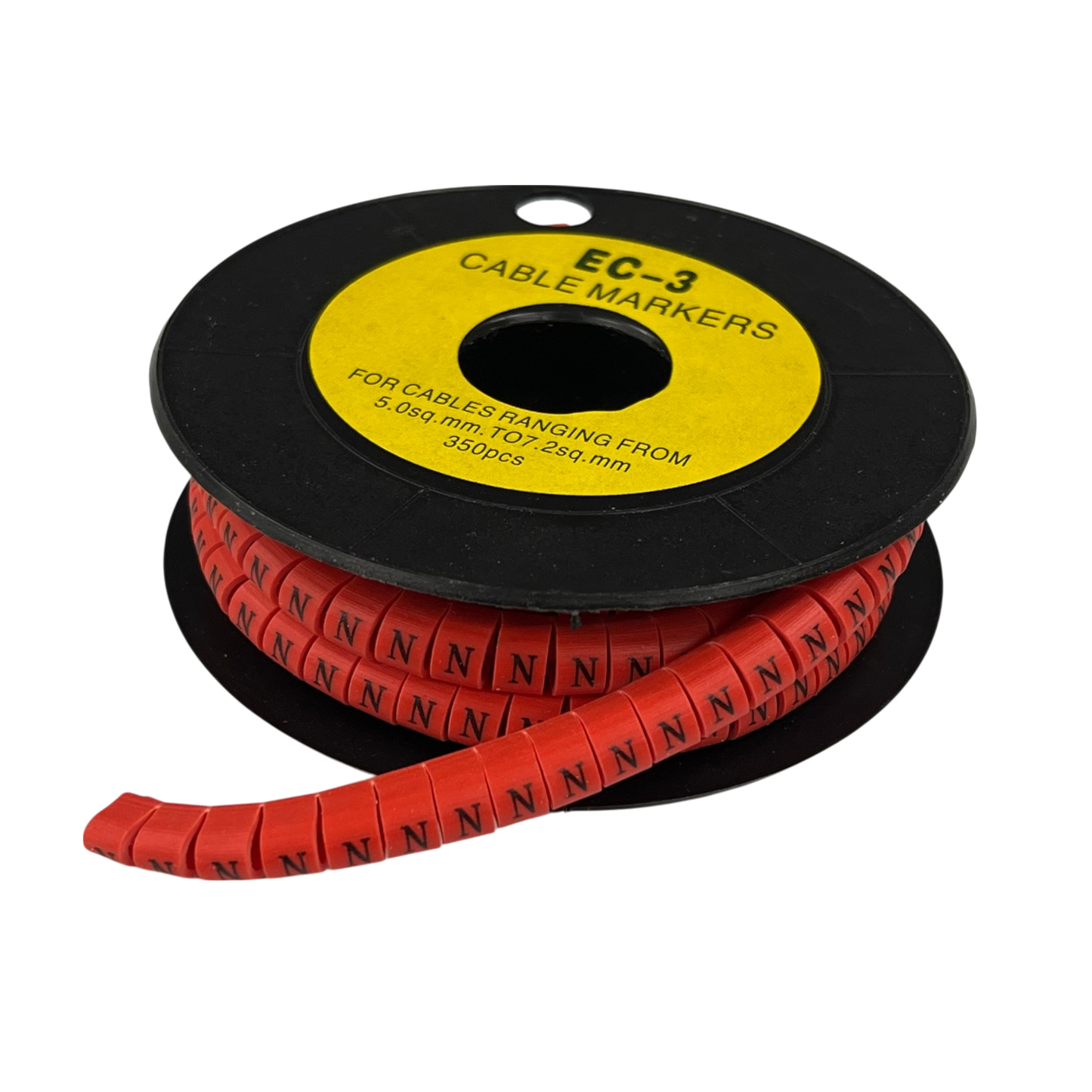 Grippes (N) Cable Marker Red 5.0mm to 7.2mm 350pcs