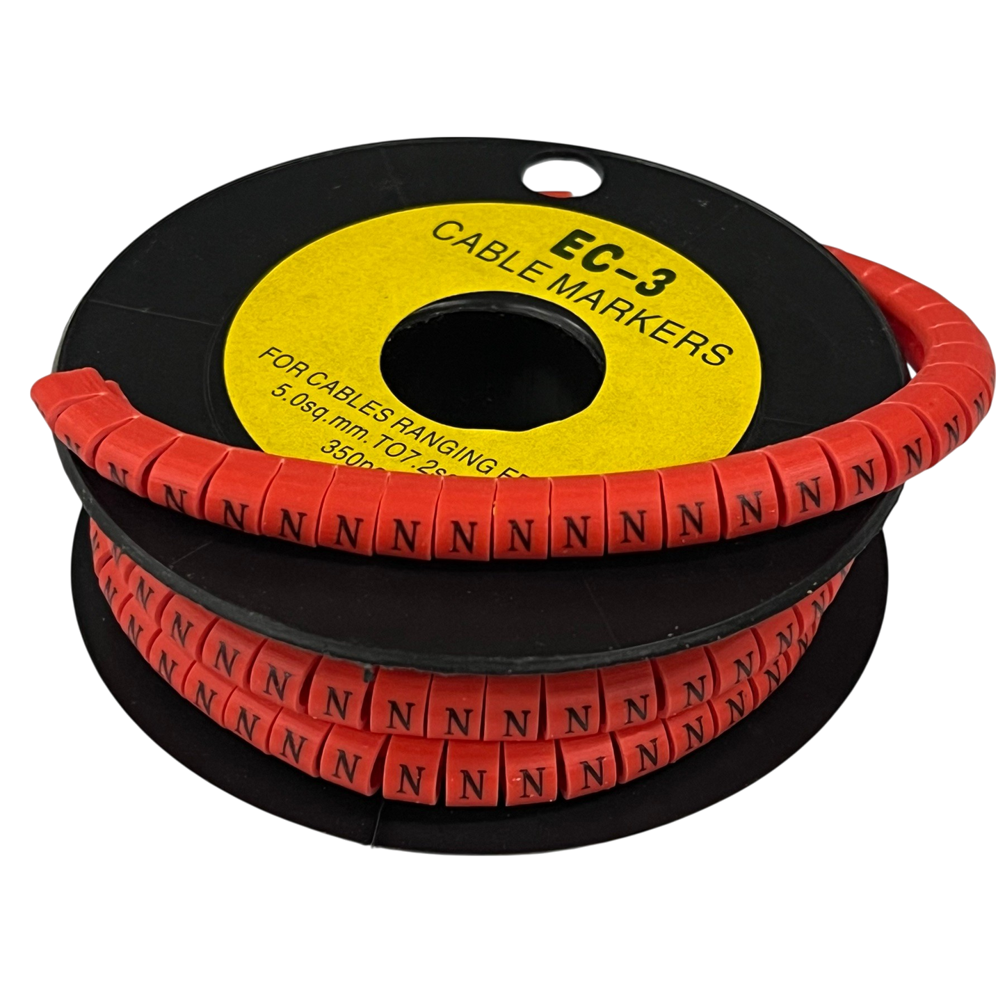 Grippes (N) Cable Marker Red 5.0mm to 7.2mm 350pcs