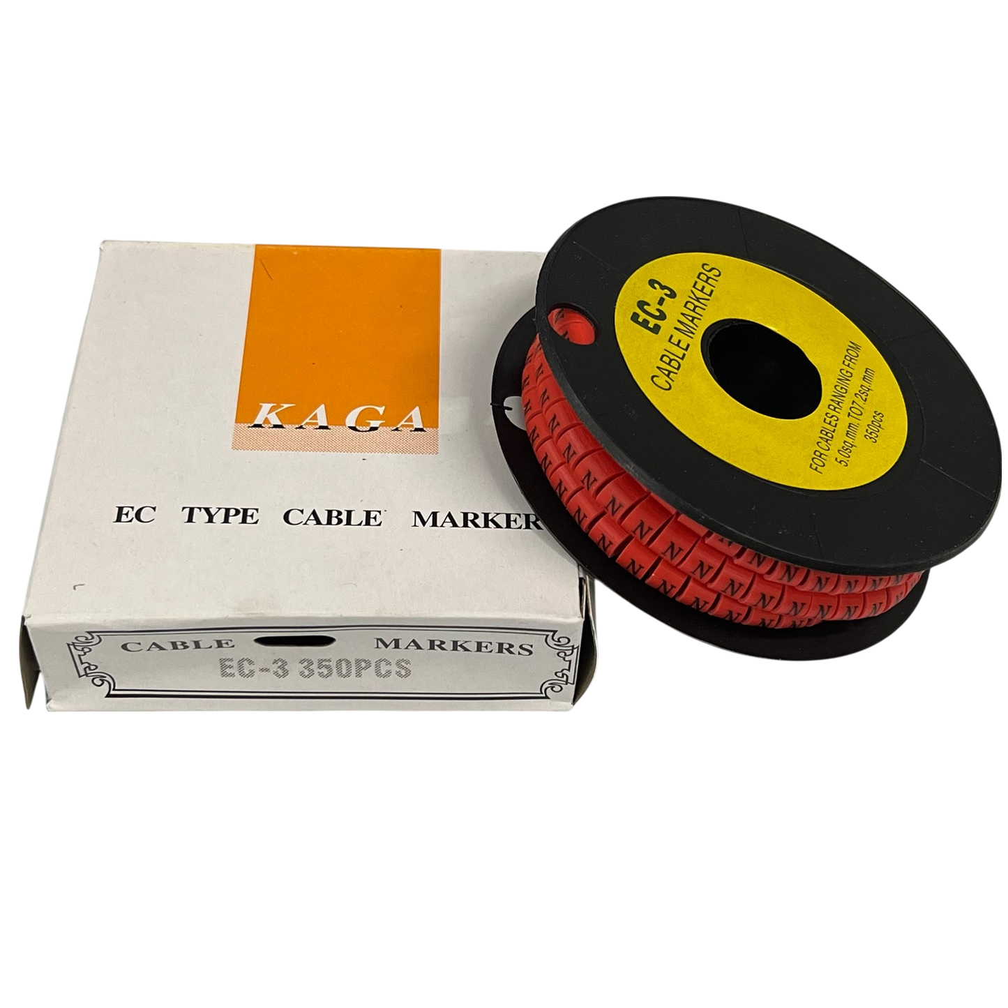 Grippes (N) Cable Marker Red 5.0mm to 7.2mm 350pcs