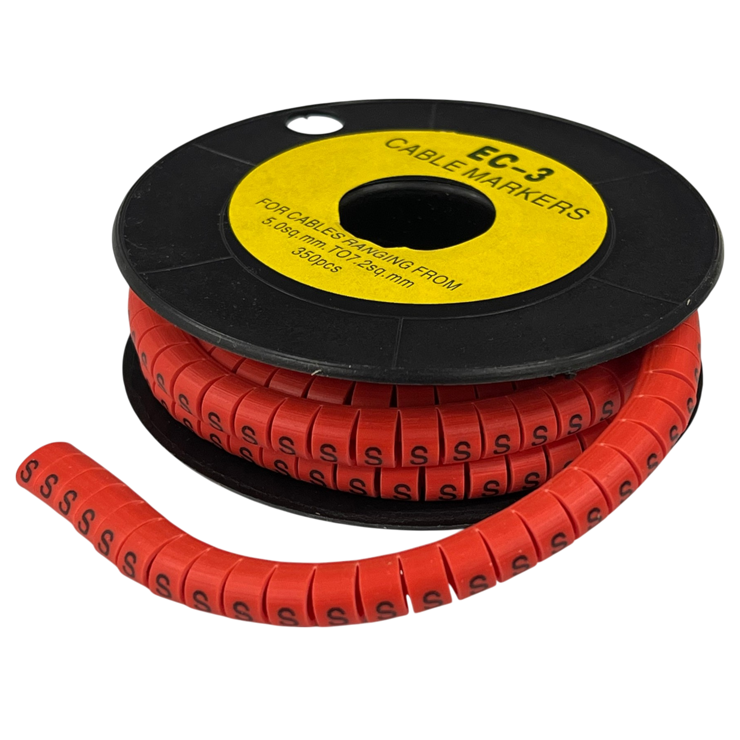 Grippes (S) Cable Marker Red 5.0mm to 7.2mm 350pcs