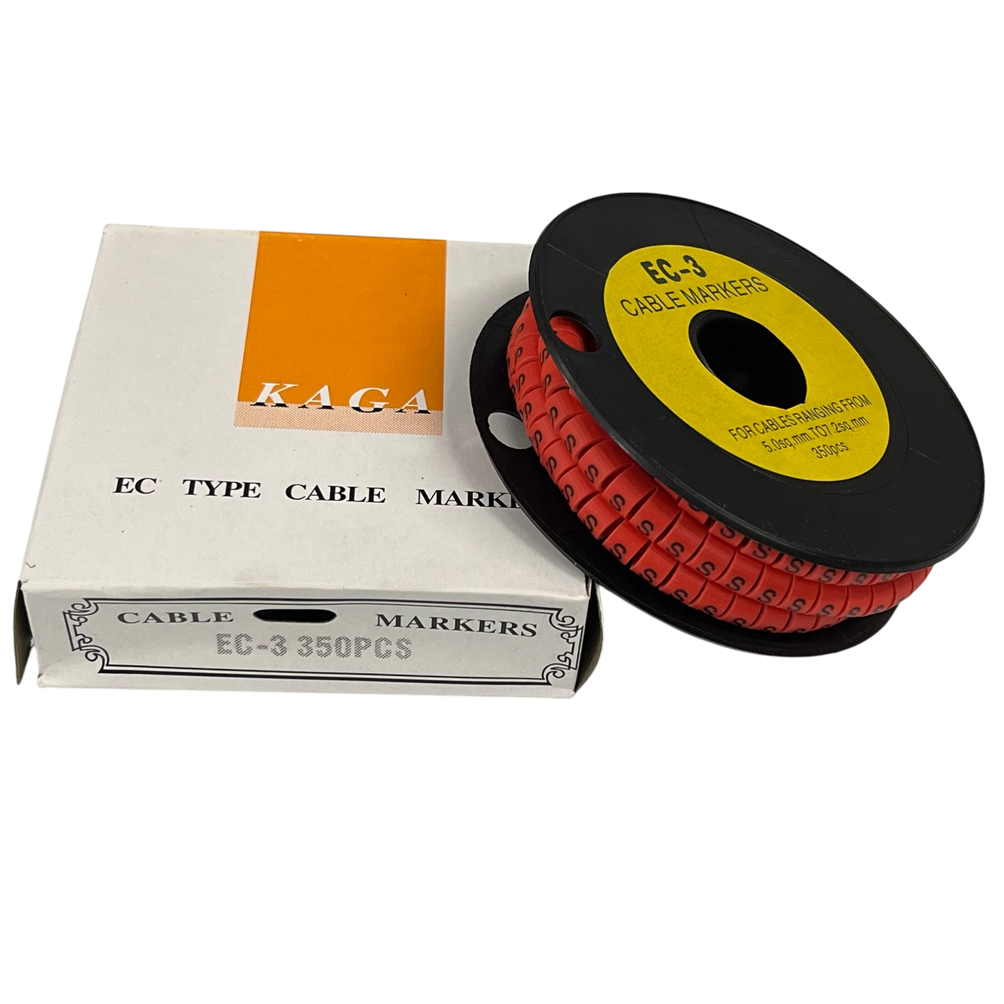 Grippes (S) Cable Marker Red 5.0mm to 7.2mm 350pcs