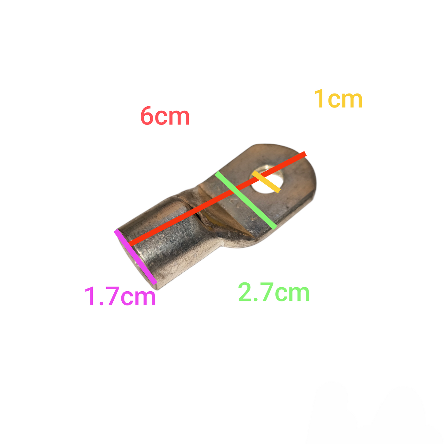 Grippes Short Barrel 1 Hole Terminal Lugs for 80mm² to 100mm² Wire size 10mm stud with size