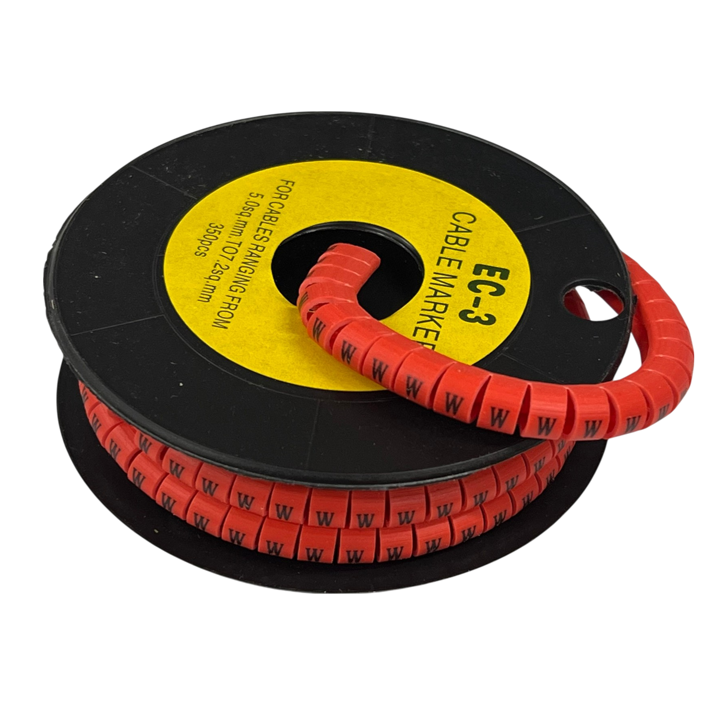 Grippes (W) Cable Marker Red 5.0mm to 7.2mm 350pcs
