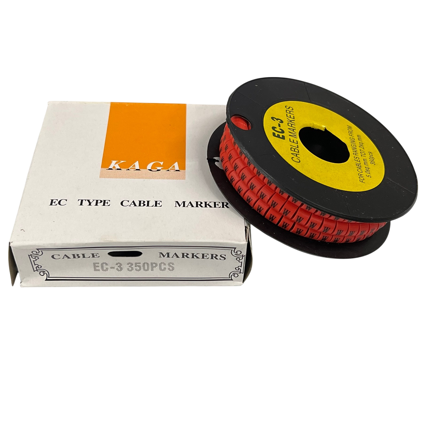 Grippes (W) Cable Marker Red 5.0mm to 7.2mm 350pcs