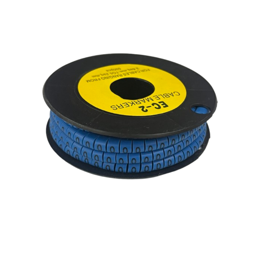 Grippes (1) Cable Marker 3.6mm to 5.2mm Color Blue 1roll 500pcs EC-2B Wire Tagging