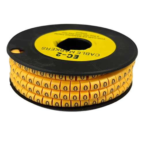 Grippes (0) Cable Marker 3.6mm to 5.2mm Color Yellow 1roll 500pcs) EC-2Y