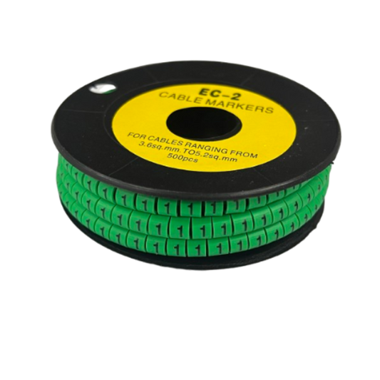 Grippes (1) Cable Marker 3.6mm to 5.2mm 500pcs EC-2G Wire Tagging