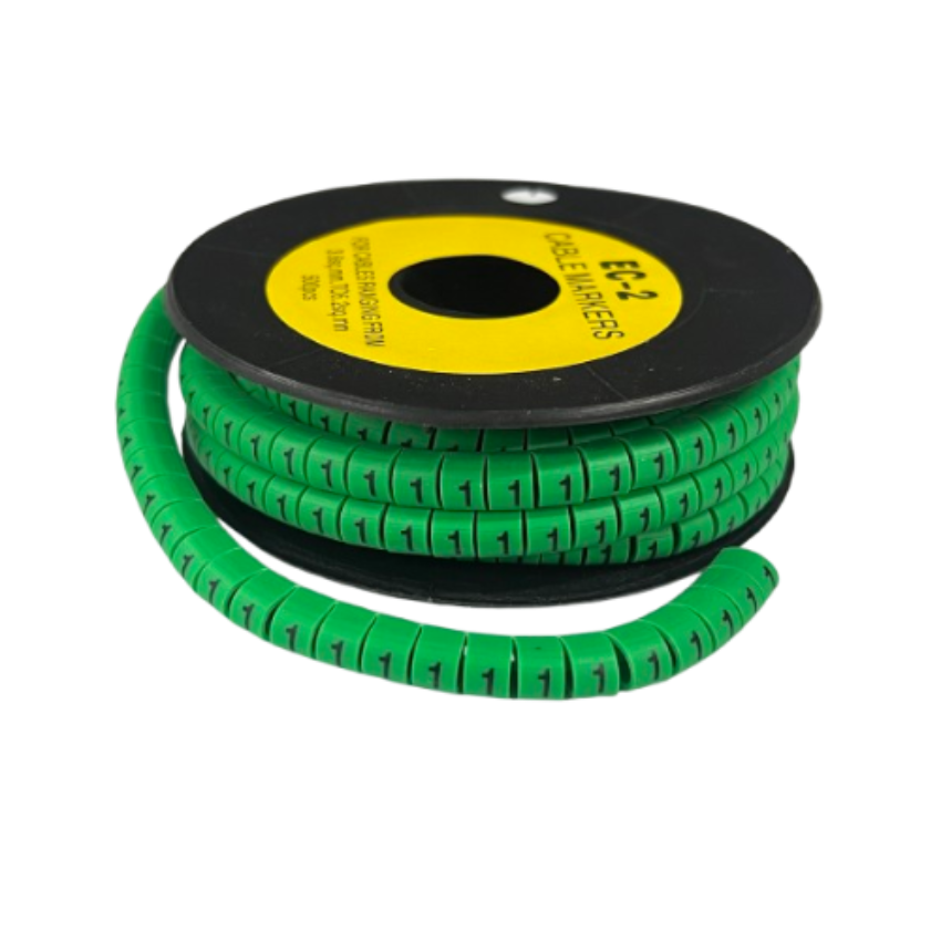 Grippes (1) Cable Marker 3.6mm to 5.2mm 500pcs EC-2G Wire Tagging