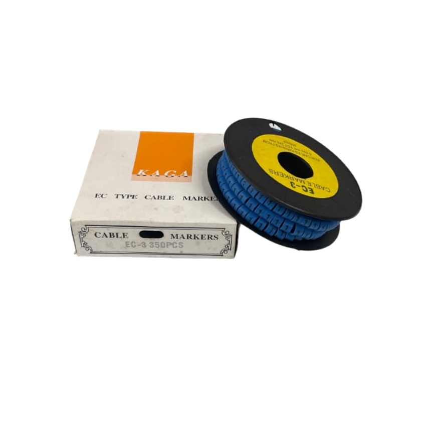 Grippes (1) Cable Marker 5.0mm to 7.2mm (350pcs) Blue EC-3B(1) Wire Tagging