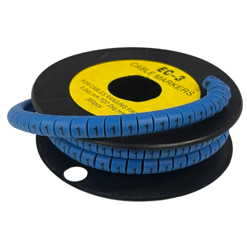 Grippes (1) Cable Marker 5.0mm to 7.2mm (350pcs) Blue EC-3B(1)
