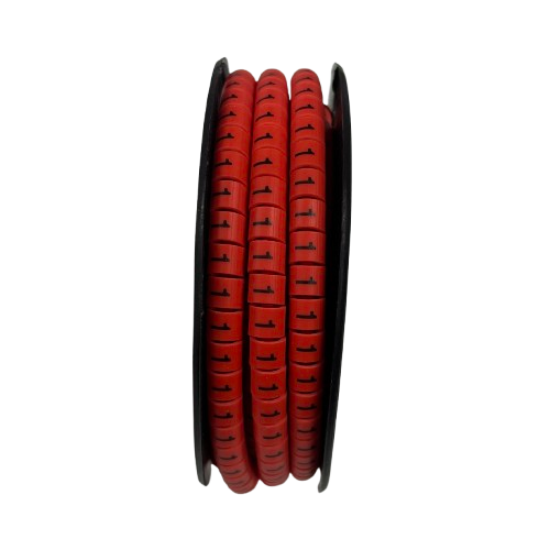 Grippes (1) Cable Marker 3.6mm to 5.2mm 500pcs per Roll Red
