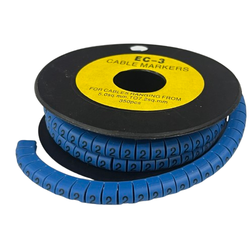 Grippes (2) Cable Marker 5.0mm to 7.2mm (350pcs) Blue EC-3B(2)