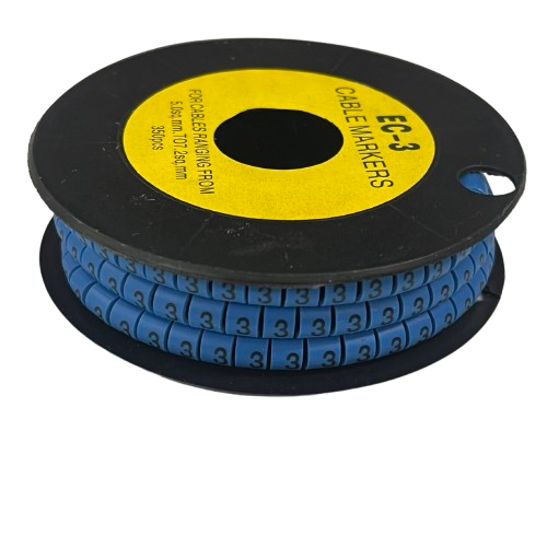 Grippes (3) Cable Marker 5.0mm to 7.2mm (350pcs) Blue EC-3B(3)