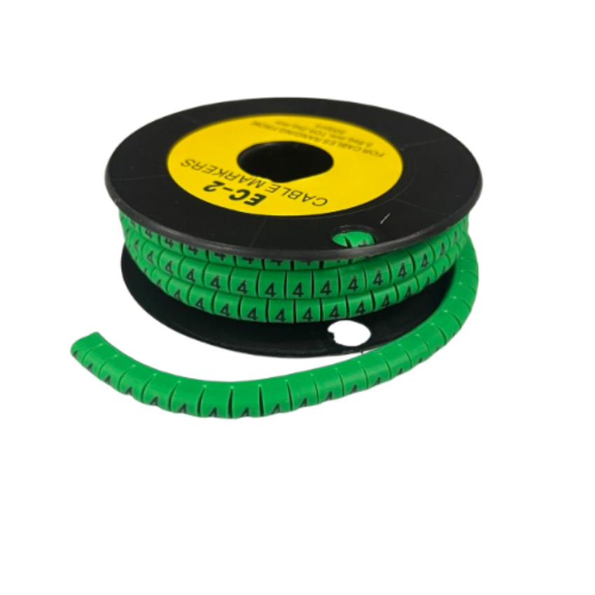 Grippes (4) Cable Marker 3.6mm to 5.2mm 500pcs EC-2G Wire Tagging