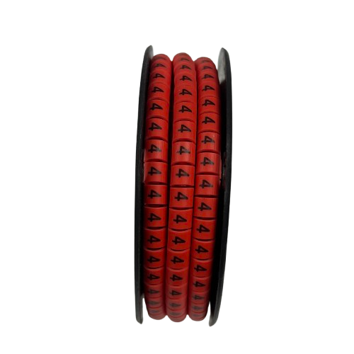 Grippes (4) Cable Marker 3.6mm to 5.2mm 500pcs per Roll Red