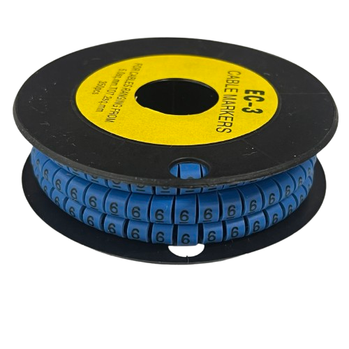 Grippes (6) Cable Marker 5.0mm to 7.2mm (350pcs) Blue
