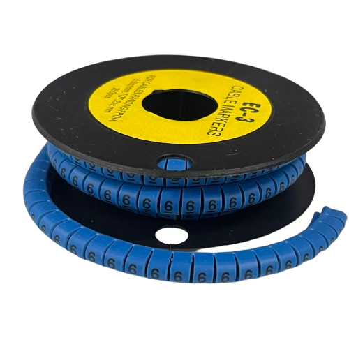Grippes (6) Cable Marker 5.0mm to 7.2mm (350pcs) Blue
